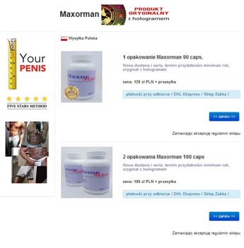  zdjęcie przedstawia sklep z oryginalnym maxorman 
